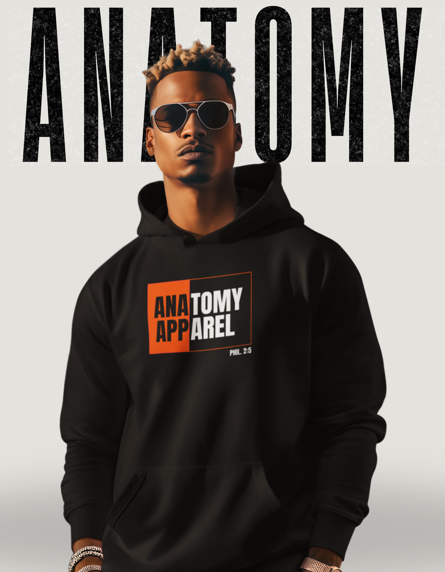 Anatomy Apparel Block Logo Hoodie (Black)