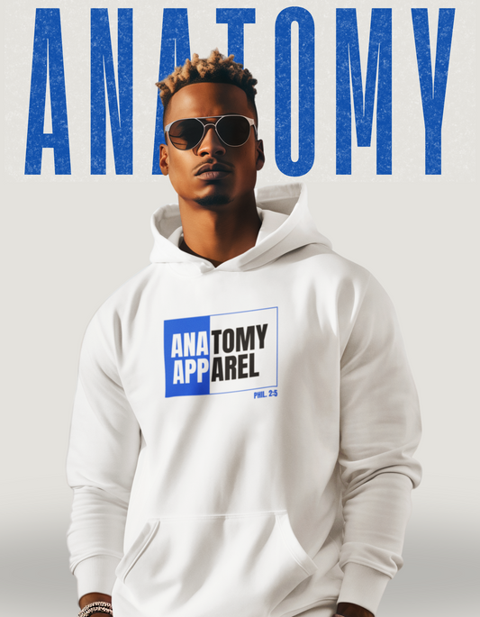 Anatomy Apparel Block Logo Hoodie (White)